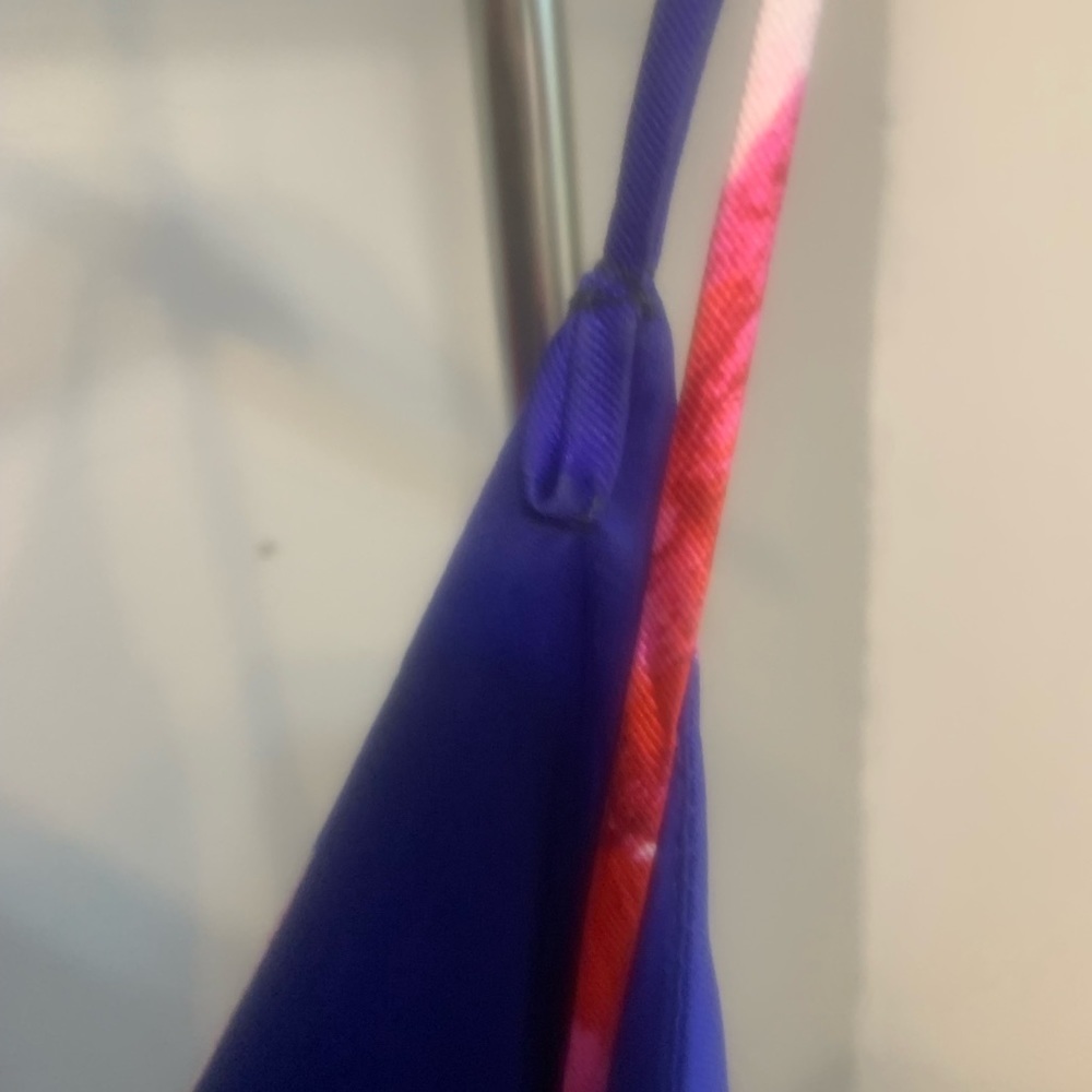 BLUE PINK FLORAL PROM DRESS - Picture 6 of 7